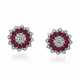 DIAMOND AND RUBY EARRINGS - фото 1