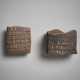 A SUMERIAN CLAY CUNEIFORM TABLET AND FRAGMENTARY ENVELOPE - Foto 1