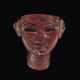 AN EGYPTIAN RED GLASS PORTRAIT HEAD OF THE PHARAOH RAMESES I OR SETI I - Foto 1