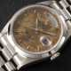 ROLEX, DAY-DATE REF. 18206, A PLATINUM AUTOMATIC WRISTWATCH WITH WOOD DIAL - Foto 1