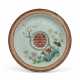 A FAMILLE ROSE CELADON-GROUND SAUCER DISH - photo 1