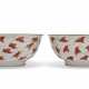 A PAIR OF IRON-RED-ENAMELED `BATS' BOWLS - photo 1
