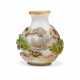 A SMALL GREEN AND OPALINE-OVERLAY WHITE GLASS VASE - photo 1
