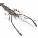 AN IRON ARTICULATED SCULPTURE OF A PRAWN - фото 1