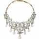 ANTIQUE NATURAL PEARL AND DIAMOND NECKLACE - фото 1