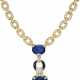 CARTIER SAPPHIRE AND DIAMOND NECKLACE - photo 1