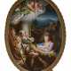 A MEISSEN PORCELAIN SMALL OVAL PLAQUE, THE HOLY NIGHT - photo 1
