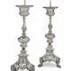 A PAIR OF ITALIAN SILVER ALTAR CANDLESTICKS - фото 1