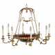 A RUSSIAN ORMOLU AND RUBY GLASS EIGHT-LIGHT CHANDELIER - фото 1