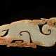 A SUPERB AND EXTREMELY RARE LARGE DRAGON-SHAPED PLAQUE CARVED IN WHITE JADE - photo 1