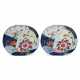 A LARGE PAIR OF CHINESE EXPORT PORCELAIN 'TOBACCO LEAF' PLATTERS - photo 1