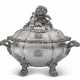 A FRENCH SILVER MASSIVE TWO-HANDLED SOUP TUREEN, LINER, AND COVER - фото 1