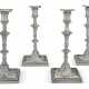 FOUR MATCHING GEORGE III SILVER CANDLESTICKS - фото 1
