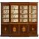 A GEORGE III EBONY AND BOXWOOD STRUNG HAREWOOD, SYCAMORE AND TULIPWOOD MARQUETRY BREAKFRONT BOOKCASE - Foto 1