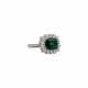 Ring mit feinem Turmalin entouriert von Brillanten zus. ca. 0,8 ct, - photo 1