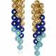 VAN CLEEF & ARPELS LAPIS LAZULI, TURQUOISE, DIAMOND AND GOLD 'BOUTON D'OR' EARRINGS - photo 1