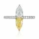 NO RESERVE | TWIN-STONE COLORED DIAMOND AND DIAMOND RING - photo 1