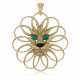 VAN CLEEF & ARPELS CHRYSOPRASE, ONYX AND GOLD LION PENDANT-BROOCH - photo 1