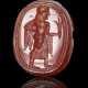 AN ETRUSCAN CARNELIAN SCARAB WITH A DRAPED FIGURE - photo 1