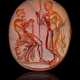 A ROMAN CARNELIAN RINGSTONE WITH TWO WARRIORS - photo 1