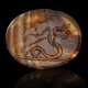 A ROMAN BANDED AGATE RINGSTONE WITH A SNAKE-DRAWN CHARIOT - photo 1