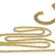 Kette/Collier/Armband: endlose vintage Königskette mit passendem 3-reihigen Armband, 14K Gelbgold - photo 1