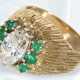 Ring: ausgefallener vintage Goldschmiedering mit schönem Altschliff-Diamanten, ca. 1,3ct - photo 1