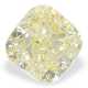 Diamant: gelber Fancy Diamant im Kissenschliff, ca. 0,52ct - Foto 1