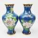China: Paar Cloisonné-Vasen. - photo 1