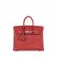 A ROUGE VIF OSTRICH BIRKIN 25 WITH PALLADIUM HARDWARE
BIRKIN 25 EN AUTRUCHE ROUGE VIF, GARNITURE EN M&#201;TAL ARGENT&#201; PALLADI&#201; - Foto 1