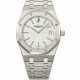 AUDEMARS PIGUET. AN ATTRACTIVE STAINLESS STEEL AUTOMATIC WRISTWATCH WITH DATE, BRACELET AND BOX - фото 1