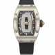 RICHARD MILLE. A LADY`S RARE AND ATTRACTIVE 18K WHITE GOLD AND DIAMOND-SET TONNEAU-SHAPED AUTOMATIC SEMI-SKELETONIZED WRISTWATCH WITH ONYX DIAL - photo 1