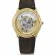 AUDEMARS PIGUET. AN ATTRACTIVE AND UNUSUAL 18K GOLD AUTOMATIC WANDERING HOUR WRISTWATCH - фото 1