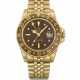 ROLEX. AN ATTRACTIVE 18K GOLD AUTOMATIC DUAL TIME WRISTWATCH WITH SWEEP CENTRE SECONDS, DATE, BRACELET AND BOX - photo 1