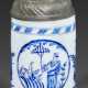 Seltener Milchglas-Walzenkrug mit Chinoiserie-Dekor - фото 1