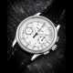 PATEK PHILIPPE. AN 18K WHITE GOLD CHRONOGRAPH WRISTWATCH WITH PULSATION SCALE - Foto 1