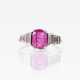 Natürlicher Pink-Saphir-Ring mit Diamanten. - фото 1