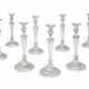 A MATCHED SET OF EIGHT GEORGE III SILVER CANDLESTICKS - фото 1