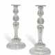 A PAIR OF GEORGE III SILVER CANDLESTICKS - фото 1