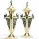 Pair of magnificent ornamental vases with fine enamel décor - фото 1