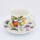 Cup and saucer with fruits and insects - photo 1