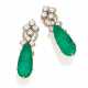 Emerald-Diamond-Ear Clip Ons - Foto 1