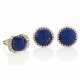 Lapis-Lazuli-Diamond-Set: Ring and Ear Clip Ons - фото 1
