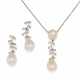Pearl-Diamond-Set: Pendant Necklace and Ear Pendants - фото 1