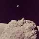 THE MAJESTIC EARTH ABOVE A LARGE LUNAR BOULDER, STATION 2, DECEMBER 7-19, 1972, EVA 2 - фото 1
