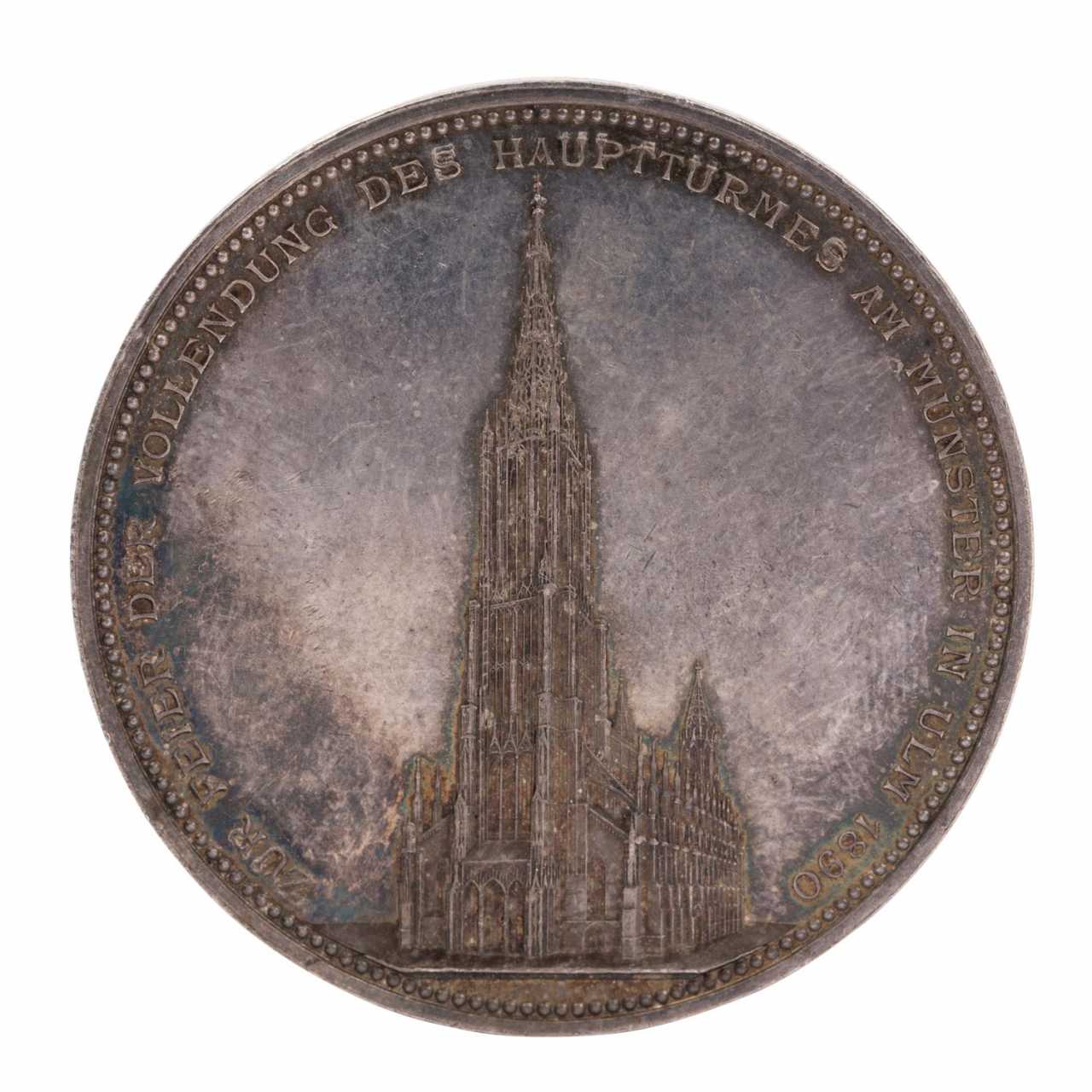 Württemberg / Ulmer Münster - Medaille 1890 unter König Karl zur ...