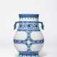 A VERY LARGE AND RARE BLUE AND WHITE ARCHAISTIC VASE, HU - photo 1