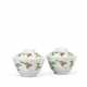 A PAIR OF FAMILLE ROSE `MELON AND BUTTERFLY` BOWLS AND COVERS - photo 1