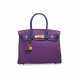 A CUSTOM AN&#201;MONE & BLEU &#201;LECTRIQUE TOGO LEATHER BIRKIN 30 WITH BRUSHED GOLD HARDWARE - фото 1