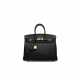 A BLACK TOGO LEATHER BIRKIN 25 WITH ROSE GOLD HARDWARE - фото 1